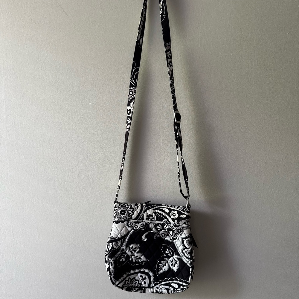 Vera Bradley Paisley Crossbody Purse Black - Picture 6 of 7